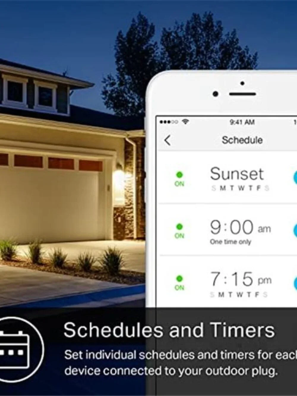 Outdoor Smart Plug,Smart Home Wi-Fi Outlet with 2Sockets,IP64 Weather Resistance